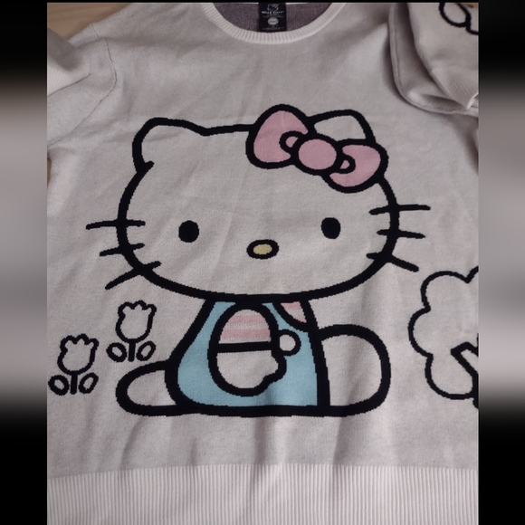 Hello Kitty Sweater Sanrio Crewneck Long Y2K Kawaii Art Limited Edition - Picture 8 of 8
